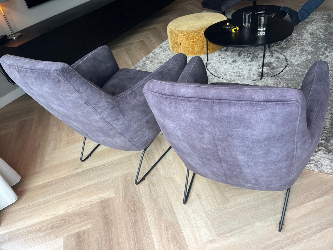2 fauteuils antraciet Piet Klerkx + Protexx