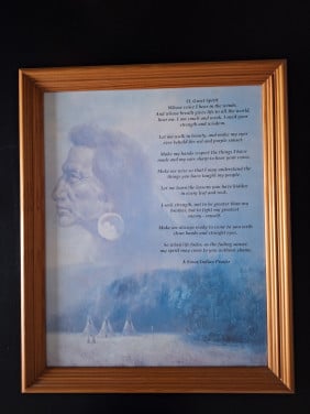 Lijst met spreuk. 48x58