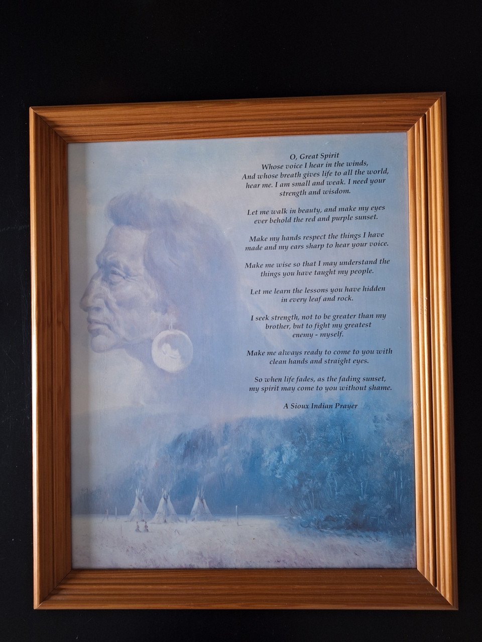 Lijst met spreuk. 48x58