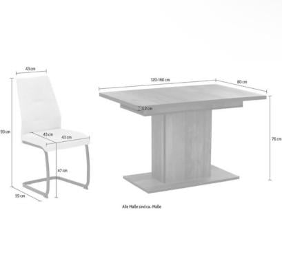 Nieuwe in doos eettafel set