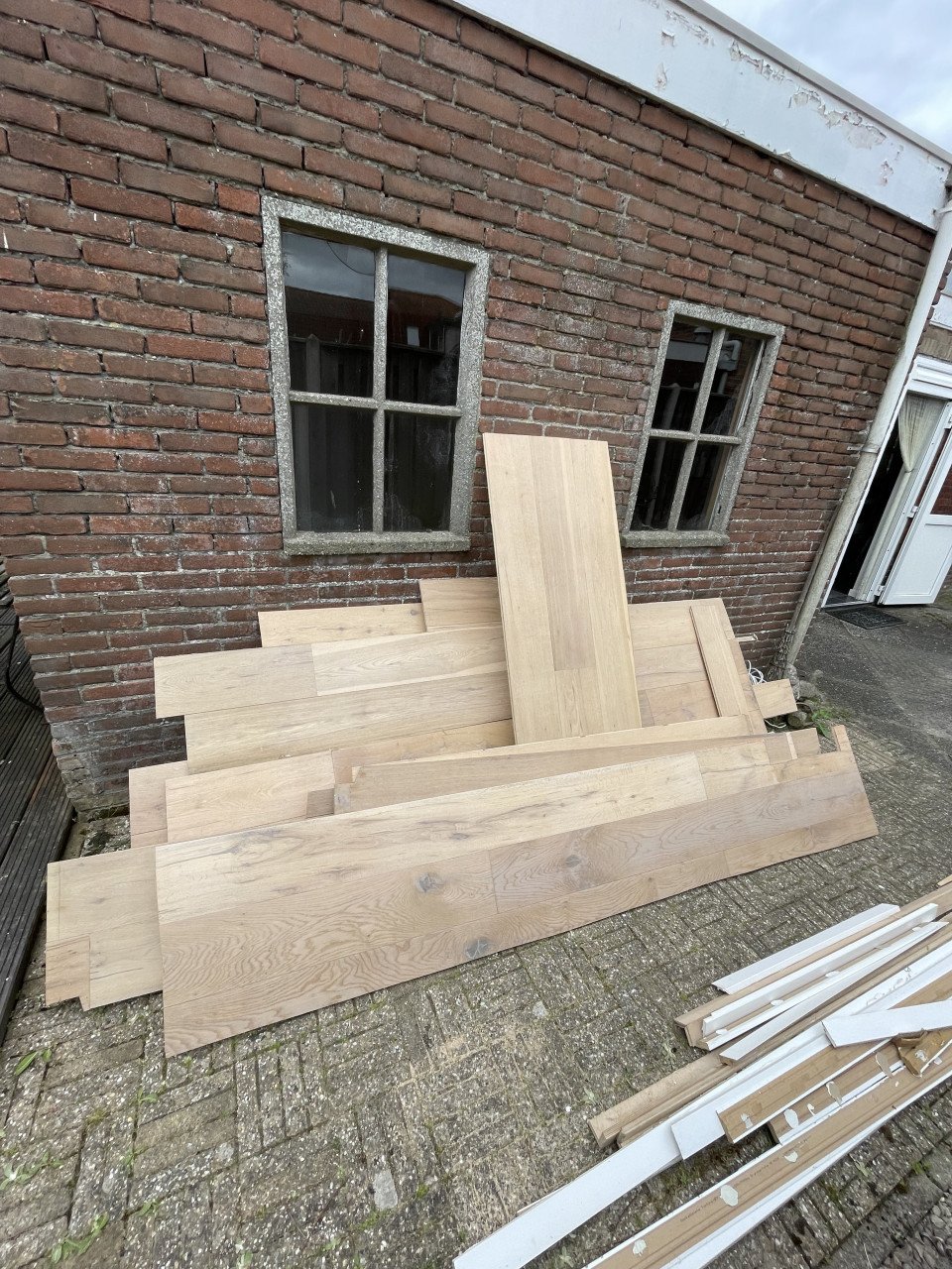 Houten vloer, niet meer compleet