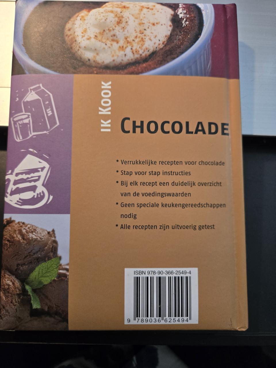 Kookboek Chocolade uit de serie Ik Kook (uitgegeven door Rebo Productions