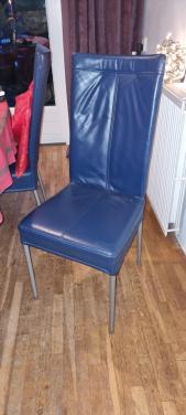 Lederen eettafelstoelen 4 stuks gratis