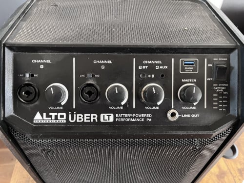 Gitaarversterker/PA op batterij