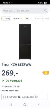Koelkast etna