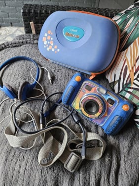 VTech KidiZoom Duo DX Kindercamera 10-in-1, kleur blauw....