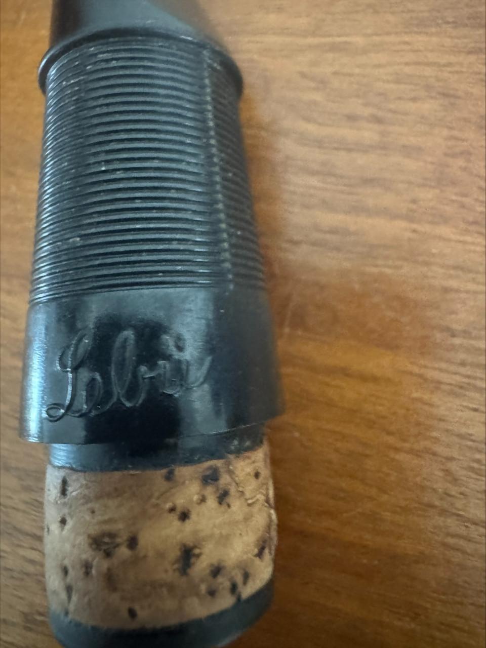 Vintage Lebü F.A. Uebel Kunststof  Klarinet Mondstuk met Ribbels