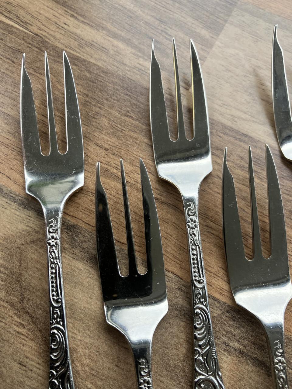 Gebaksvorkjes / vleesvorkjes 6st – ajour model jaren ‘50