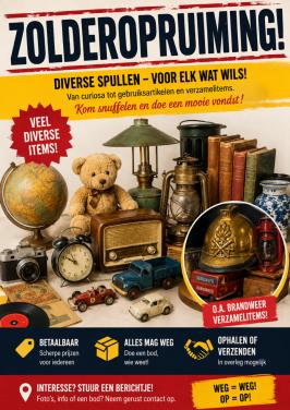 Verzamelitems BRANDWEER + zolderopruiming