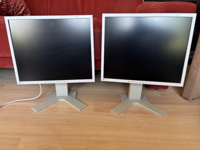 Beeldschermen, in hoogte verstelbaar, 2 stuks
