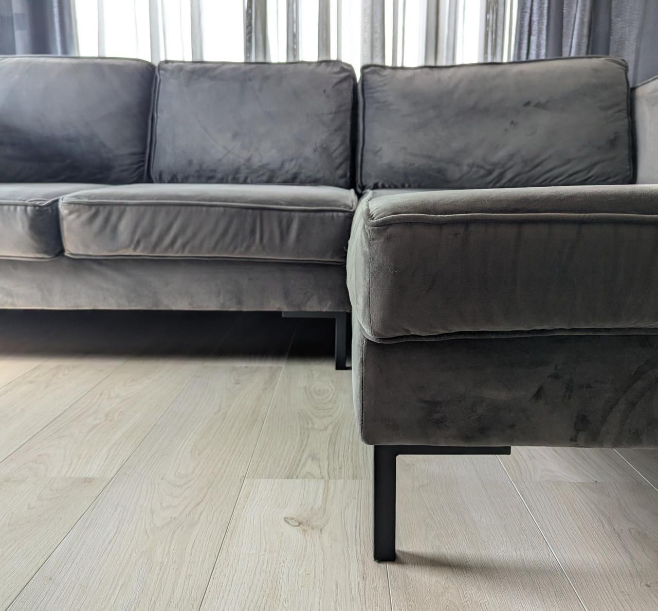 Hoekbank (rechts) | Velvet | Donker grijs