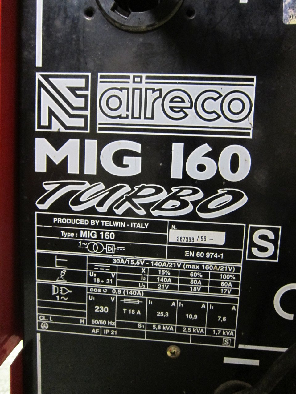 Aireco Mig 160 Turbo Lasapparaat