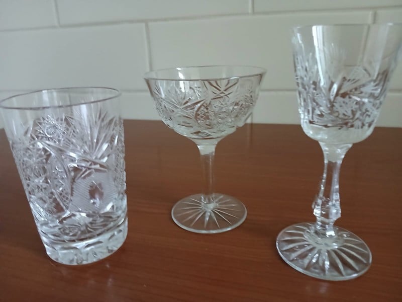 Kristallen glazen set 18 delig