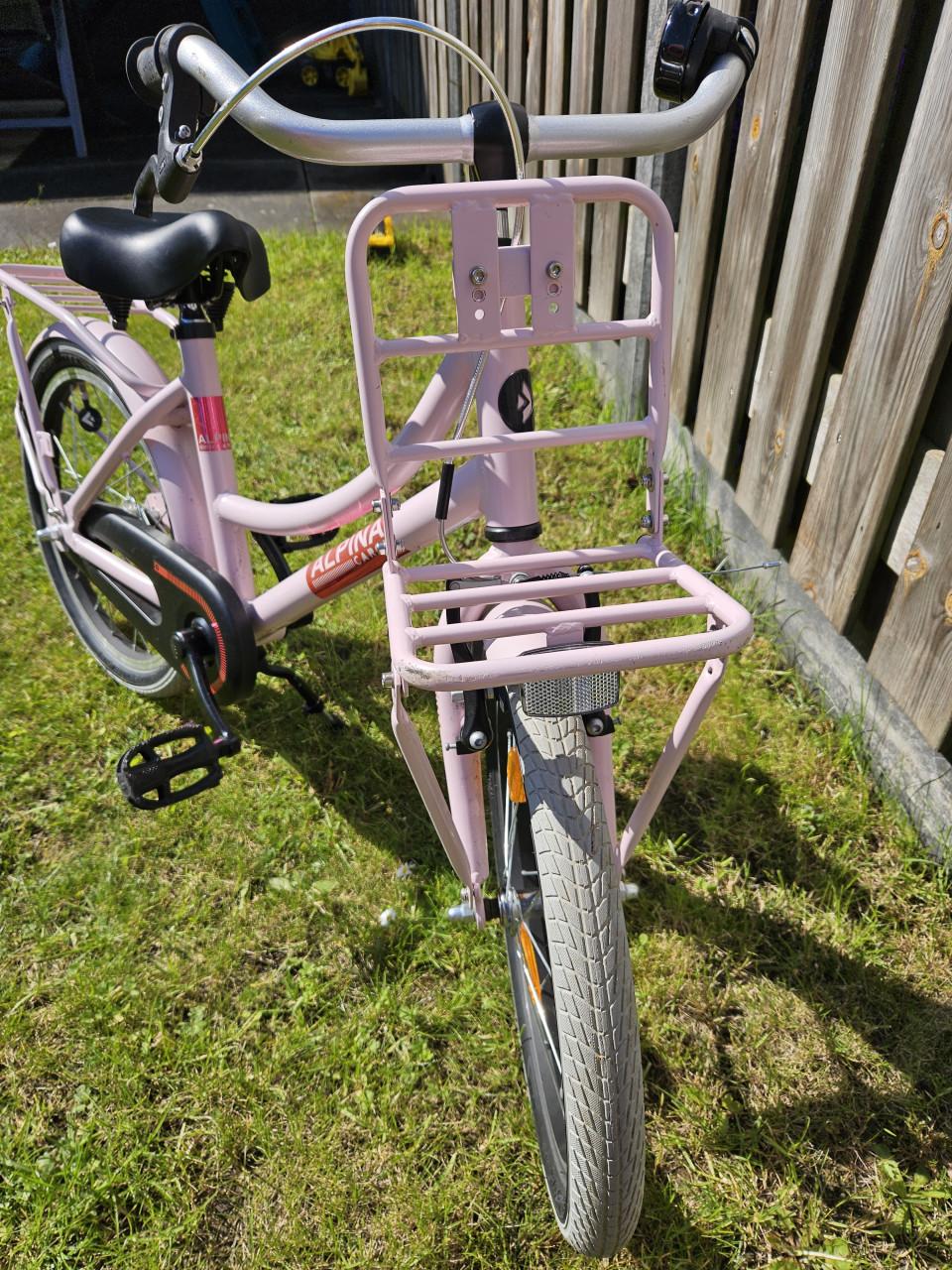 Kinderfiets/meisjesfiets alpina cargo 18 inch roze