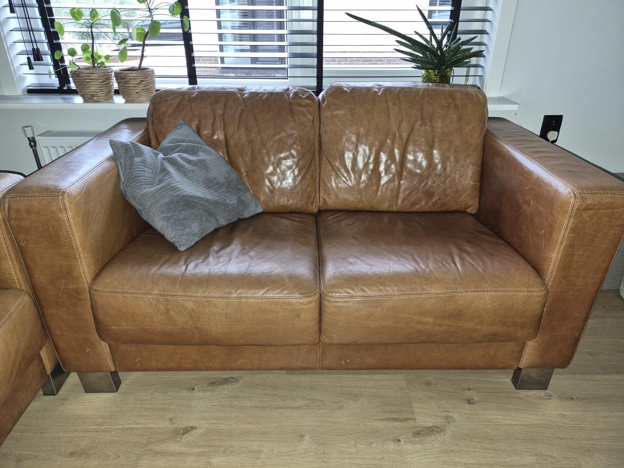 Nette lederen bankstellen