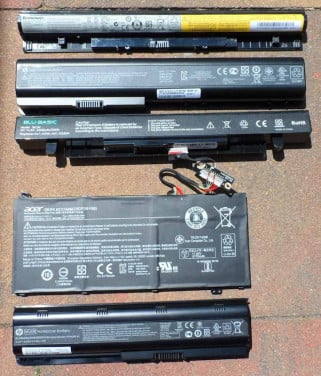 In 1 koopje € 4,- Baterijen Laptop diverse soorten