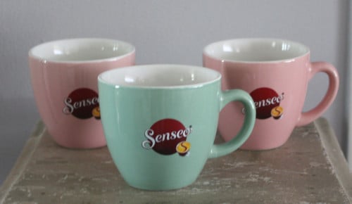 Set van 3 senseo kopjes roze mint groen