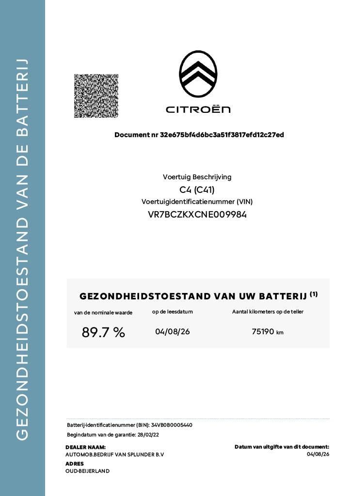 Citroen Ë-c4 feel pack 50 kwh | camera | head-up display | navigatie | park