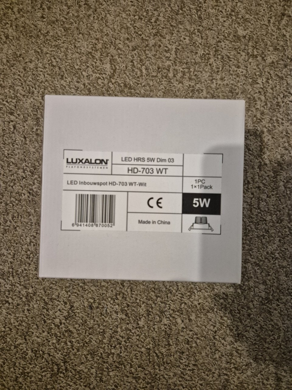 💡 Luxalon LED Inbouwspot HD-703 WT – Nieuw in doos