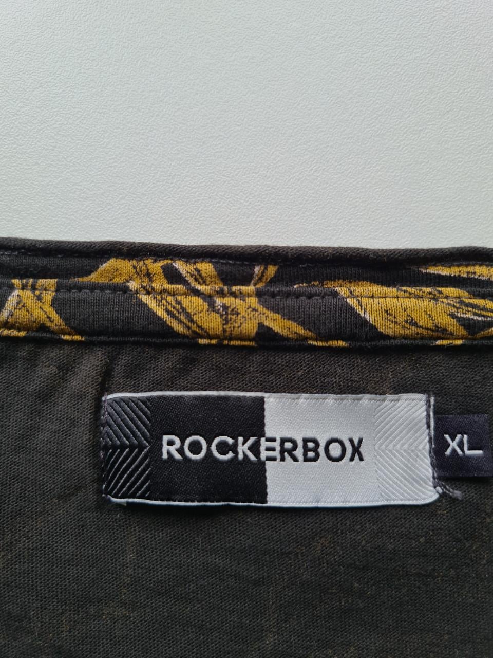 Rockerbox zwart / okergeel T-shirt  Maat XL
