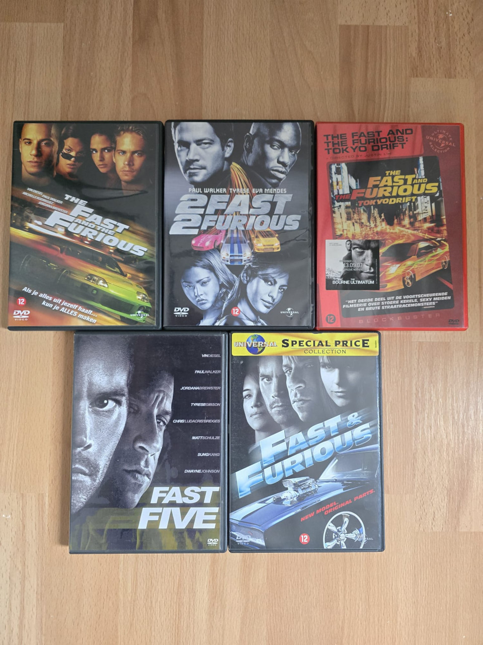 5 Dvd's uit de reeks '' The fast and the furious ''