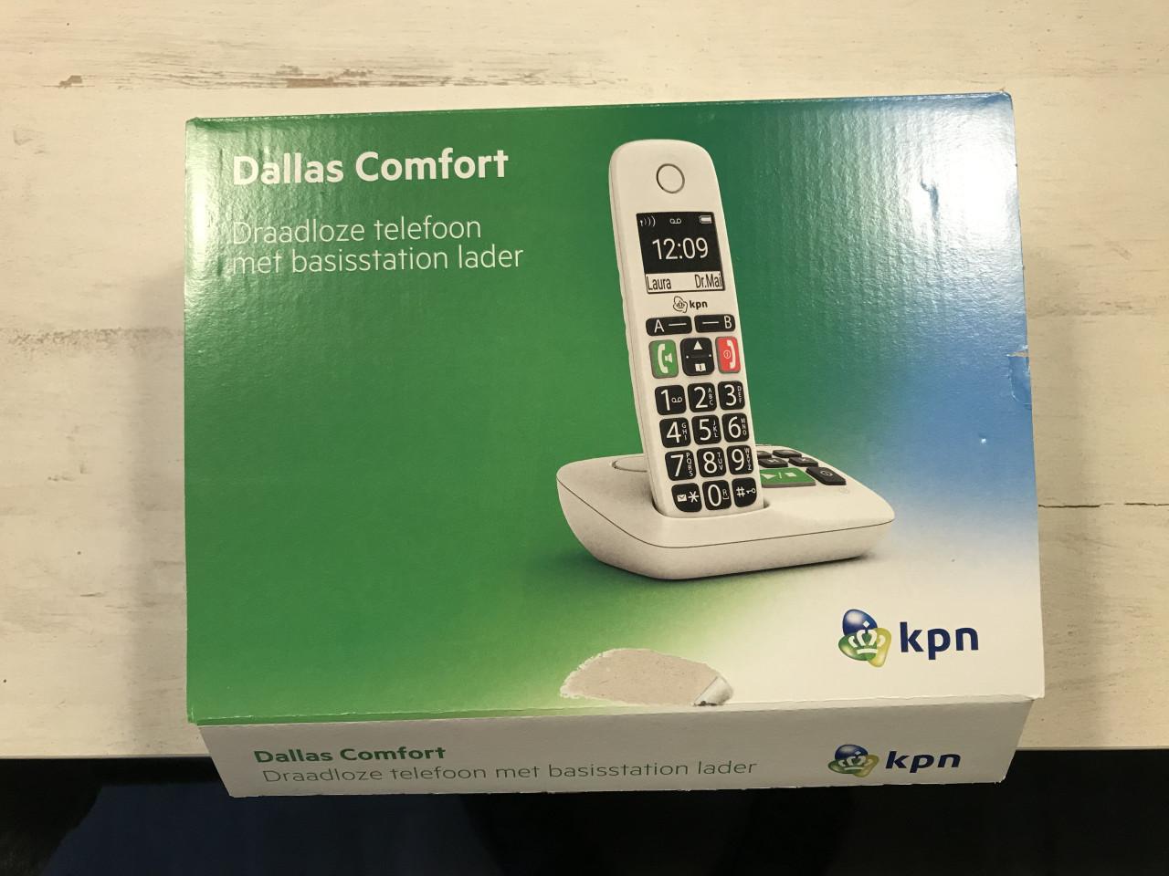 Draadloze telefoon met oplader Dallas comfort