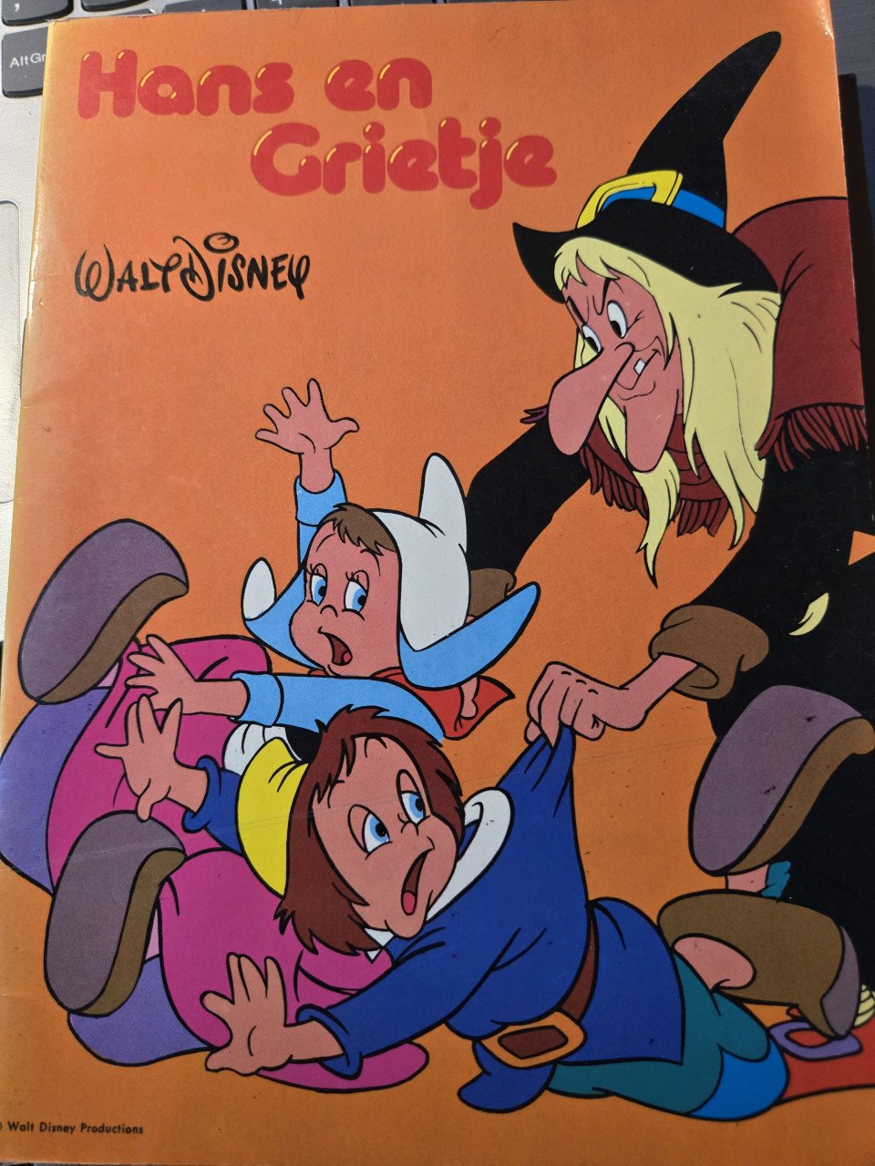 2 boekjes Walt Disney: Pinocchio - Hans en Grietje ,1979