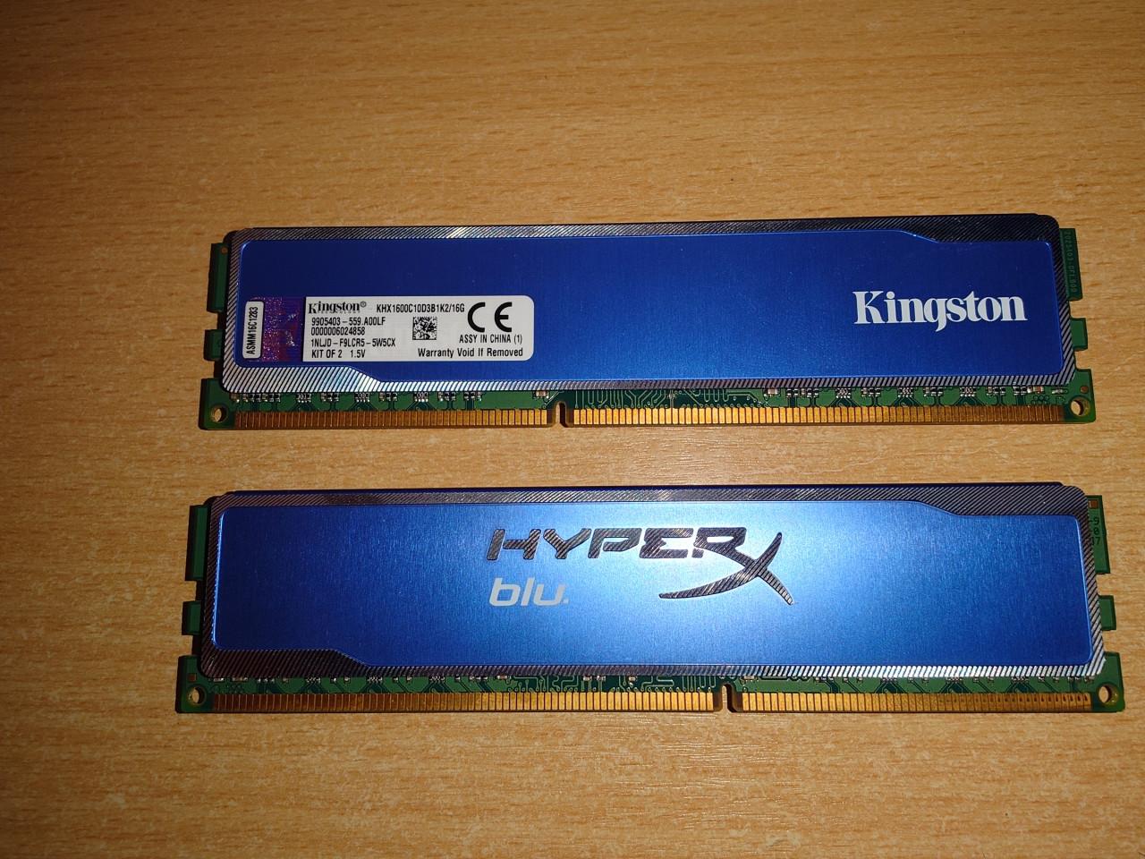 Kingston geheugen 2 x 8GB DDR3