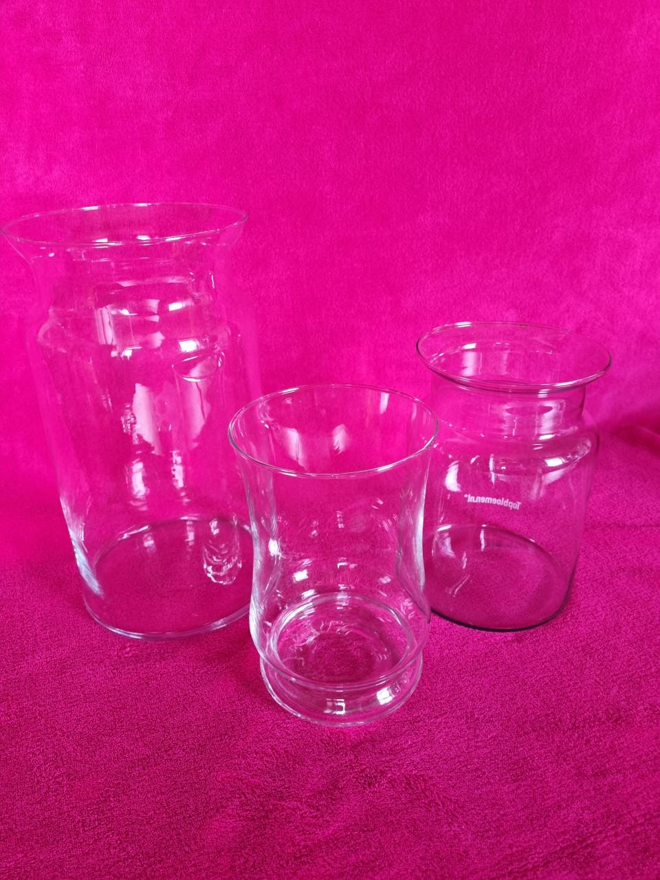 3 Glazen vazen
