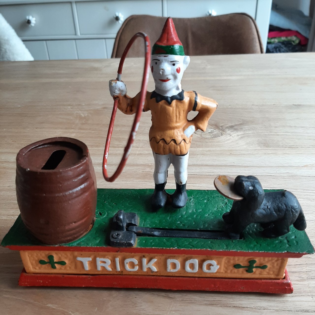 Vintage spaarpot gietijzer jaren 70