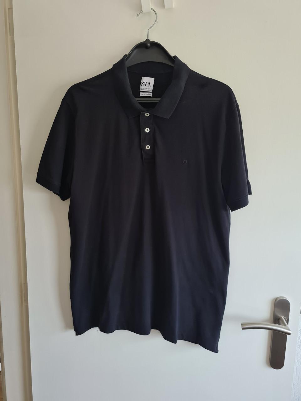 Zara mooie zwarte poloshirt Maat XL