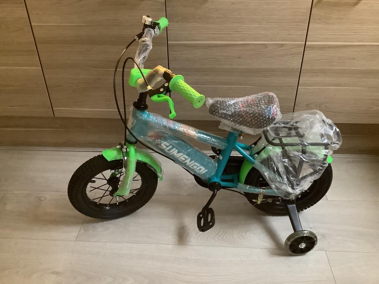 NIEUW ...12 inch kinderfiets :Sumengqi met handrem en zijwieltjes