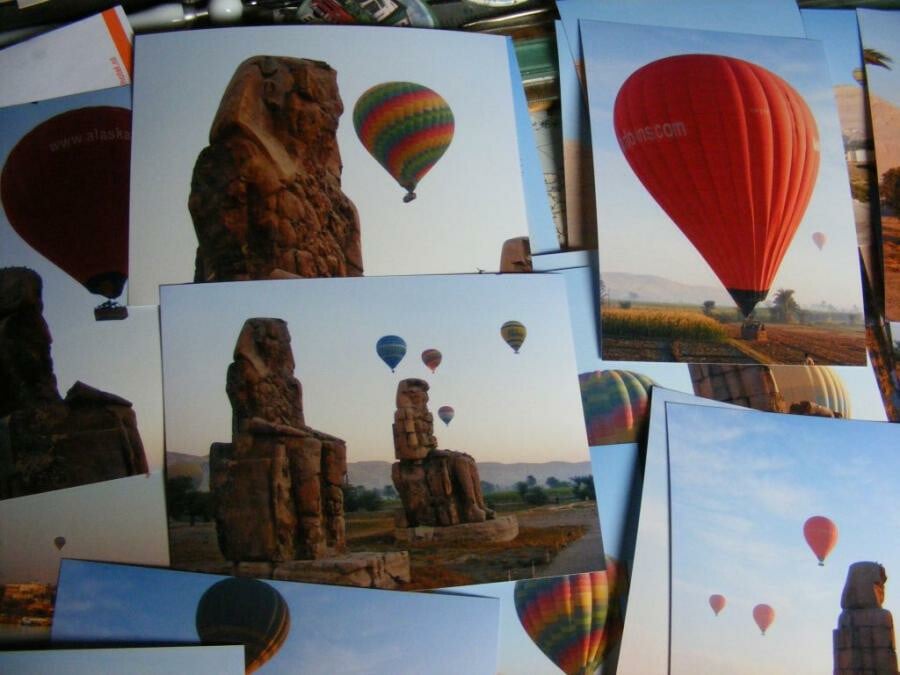 75  Originele Foto's Heteluchtballonnen LUXOR, Egypte - mei 2007