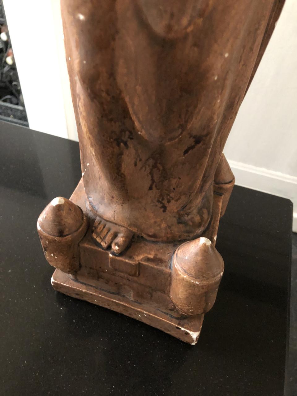 Mooie oude brocante Burchtgravinne van gips