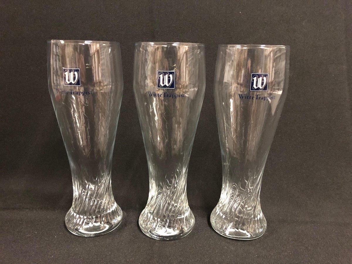 La Trappe Witte Trappist Set 3 x 50cl nieuwe bierglazen  € 10,00