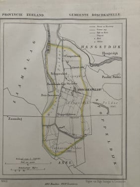 Topografische kaart gemeente Boschkapelle