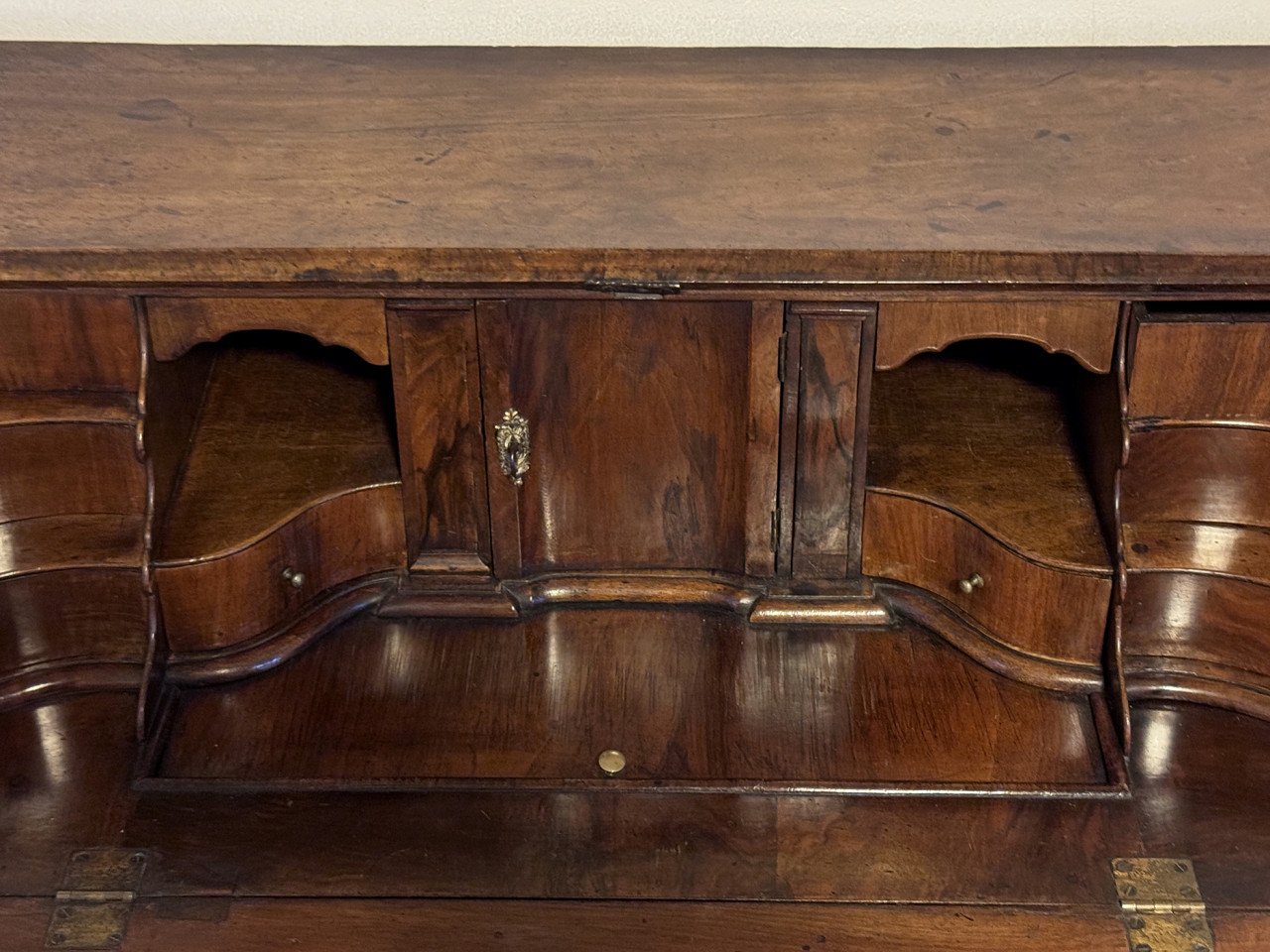 Antiek Hollands 18e eeuw mahoniehouten klepbureau