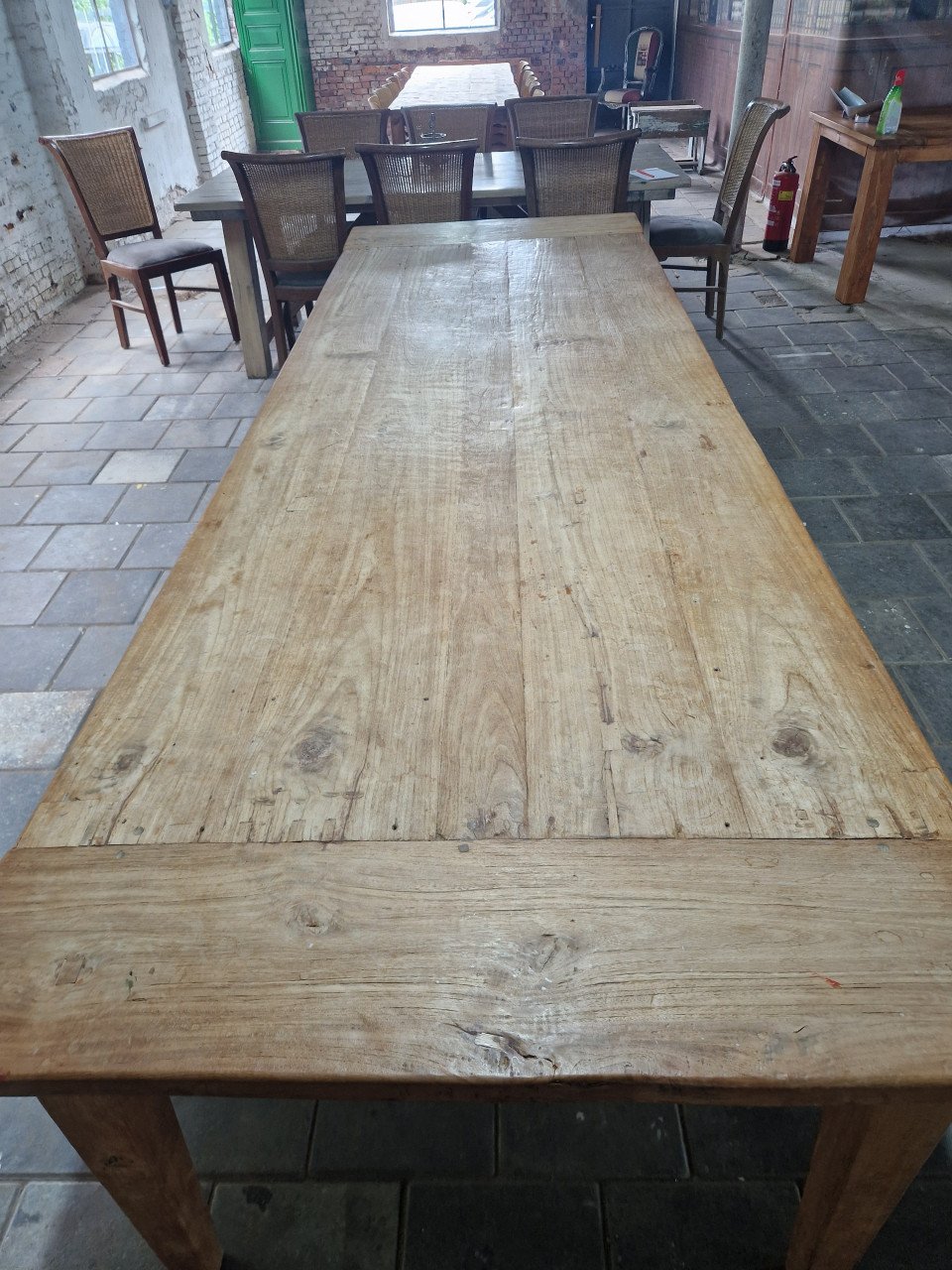 3 meter lange boerentafel mooi geleefd blad
