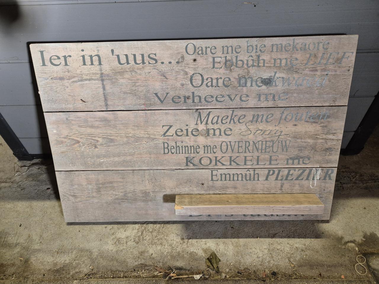 Houten wandbord Zeeuws