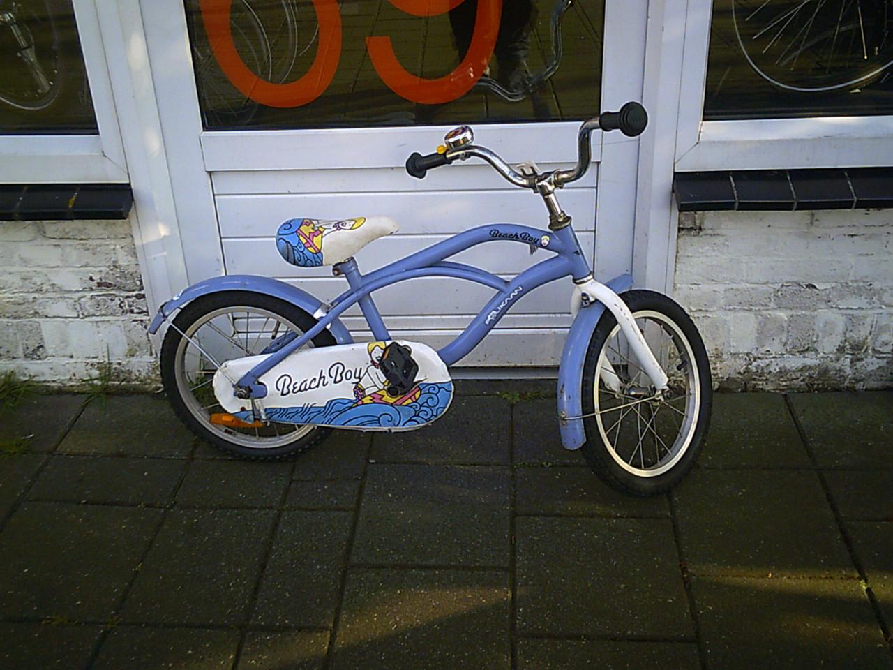 Gebruikte Pelikaan Beach Boy Jongensfiets 16" Remnaaf 1 versnelling