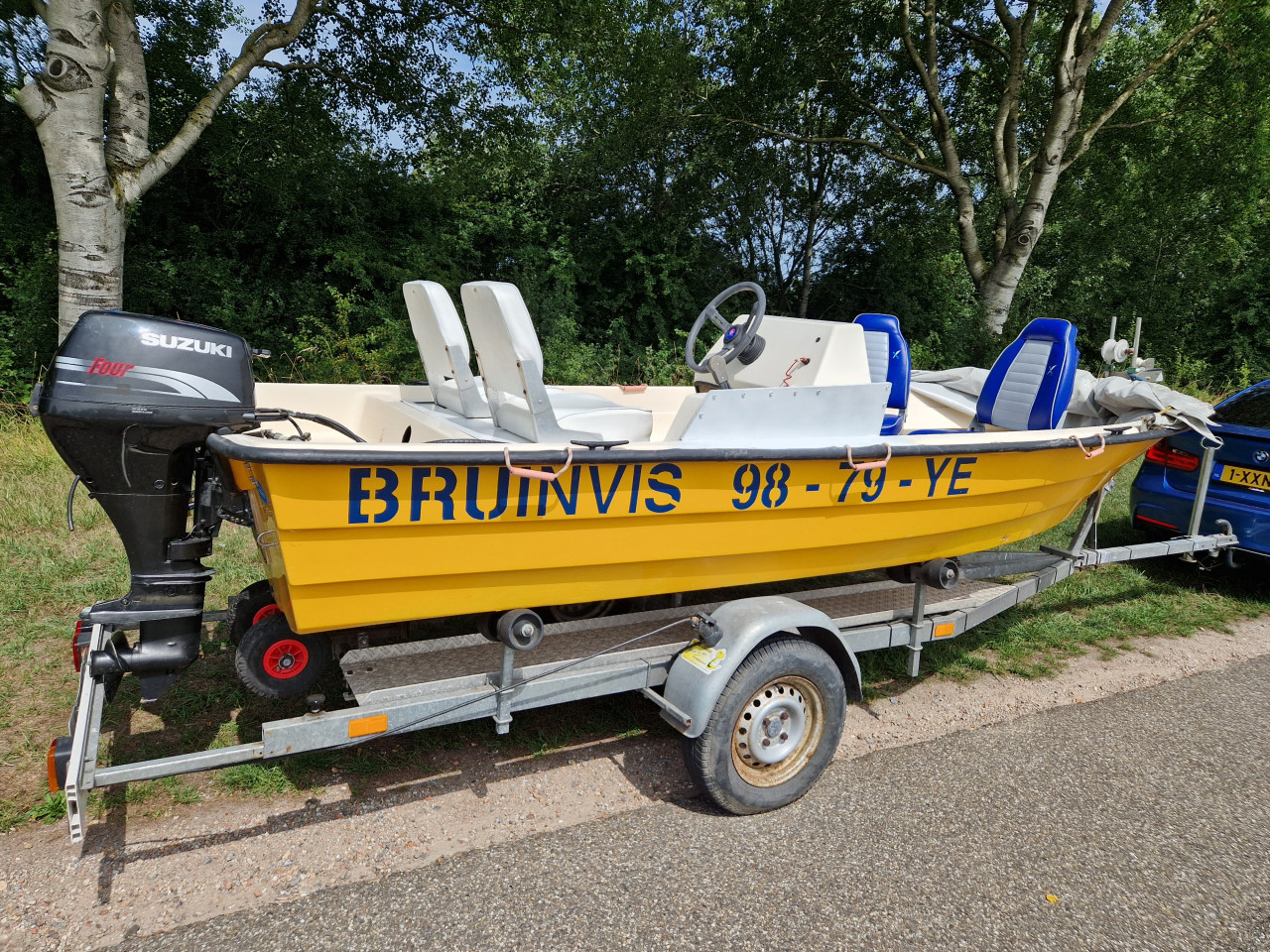 Shetland GH14 met Suzuki 15 pk 4-takt en trailer. Compleet set!!