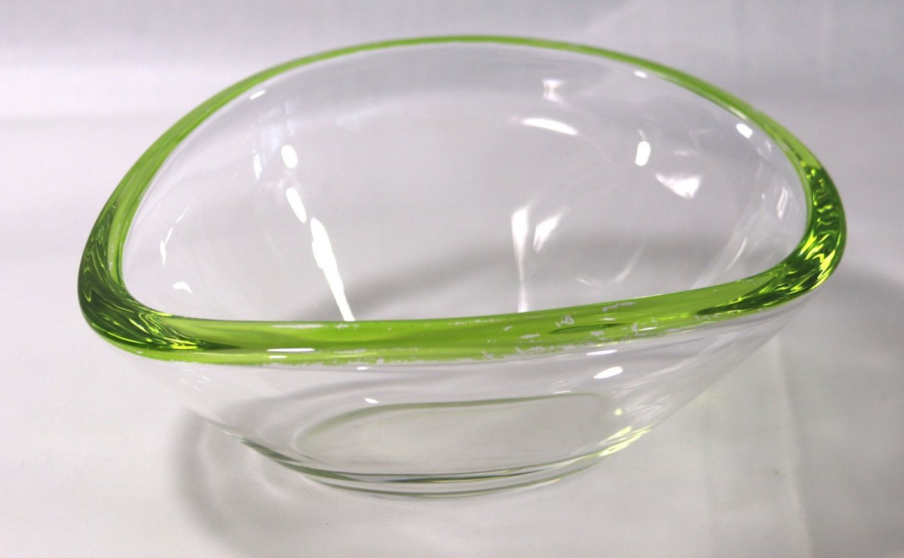 Anna groene glazen  schaal