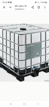 Vaten, ibc water vaten  1000 liter,  kunststof water vat, water tank