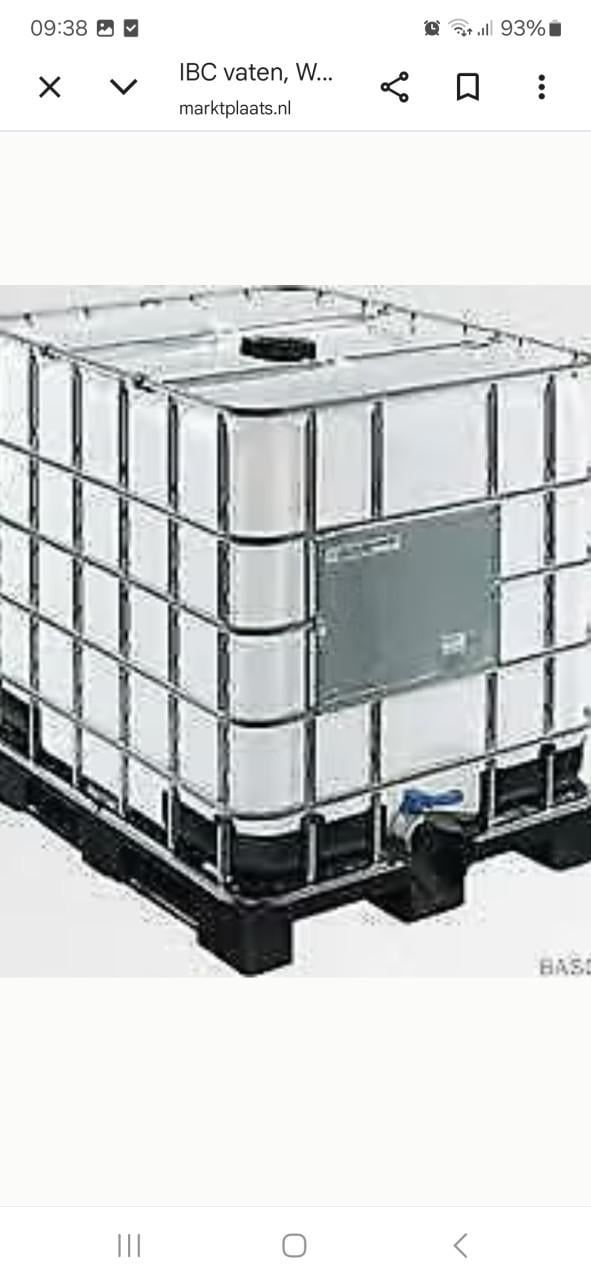 Vaten, ibc water vaten  1000 liter,  kunststof water vat, water tank