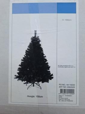 Kunstkerstboom  zwart 1.50 m