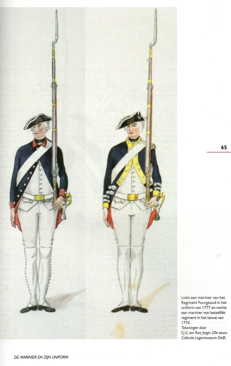 De marinier en zijn uniform.