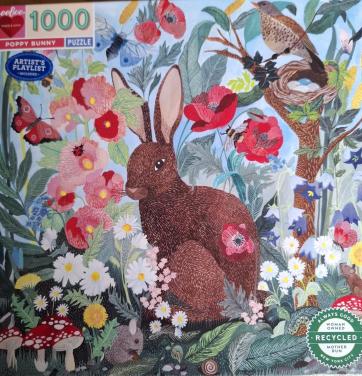 Legpuzzel Bountiful Garden en Poppy Bunny, 1000 st. z.g.a.n. Mooie puzzels