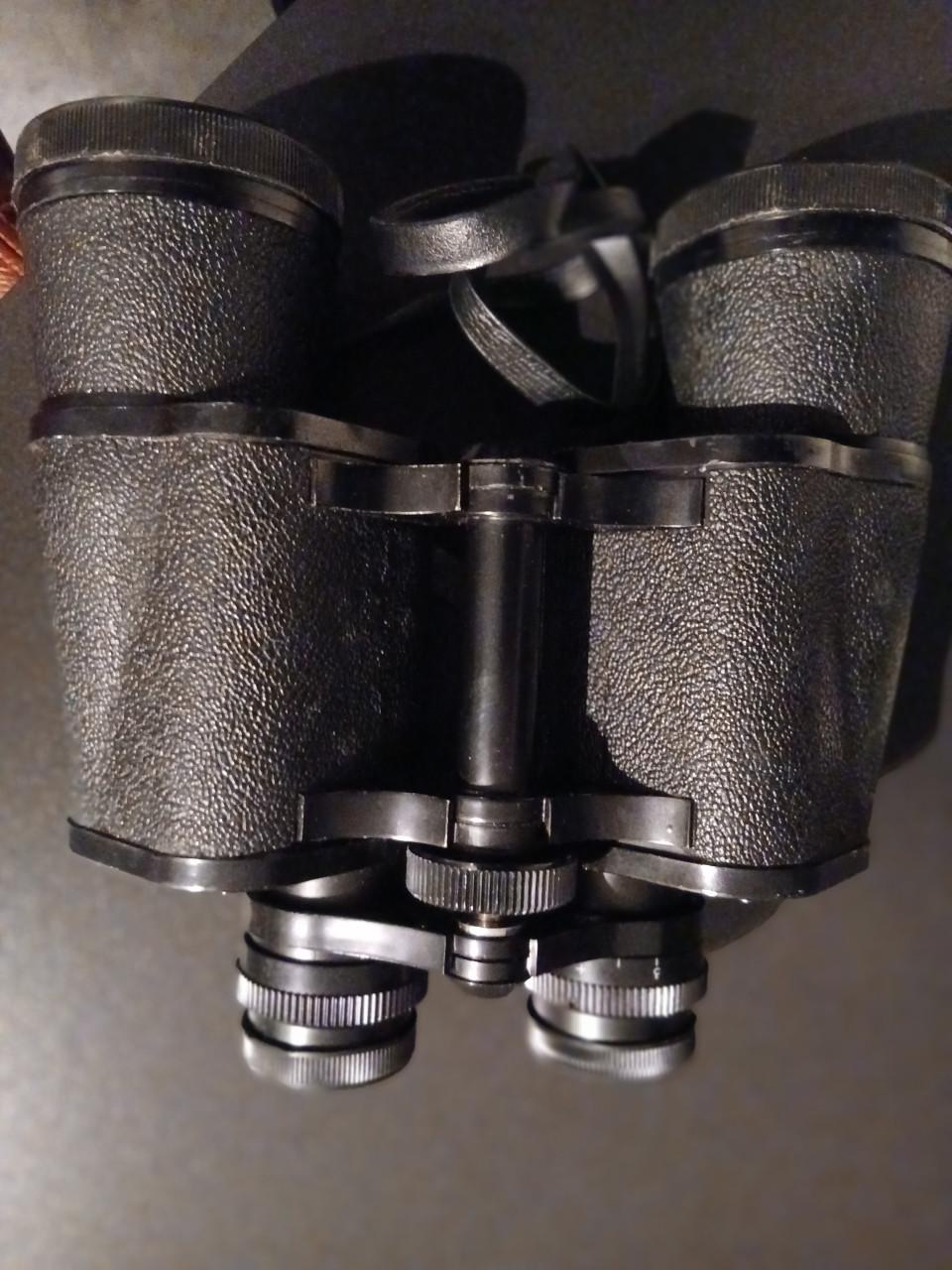 Vintage verrekijker Weltblick 12 x 50 in lederen tas