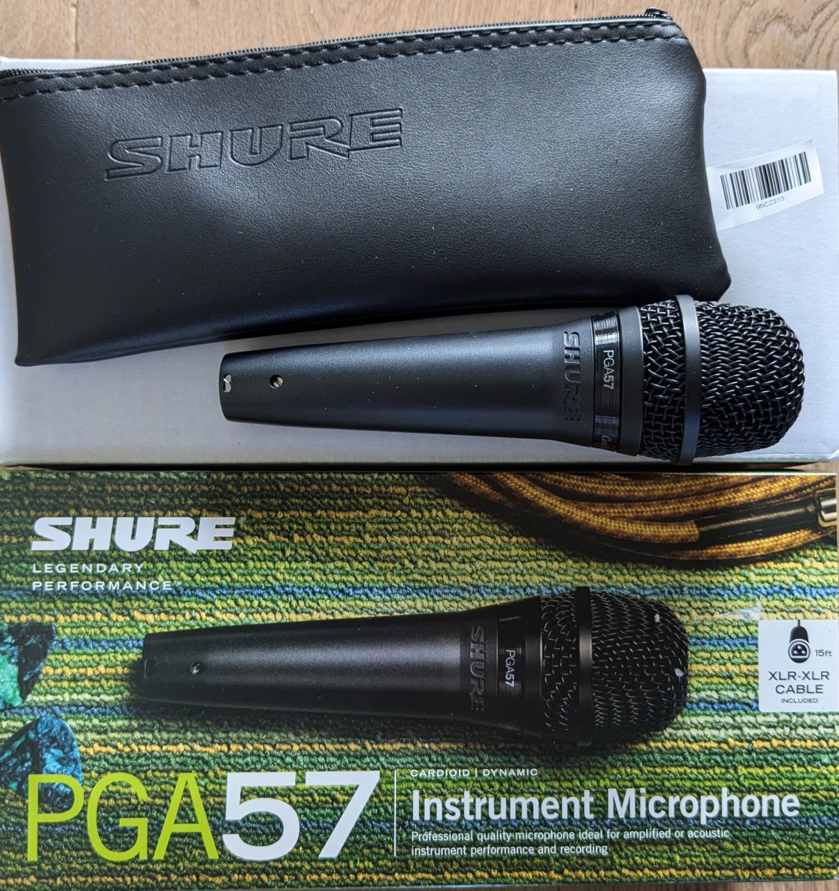 Vier dynamische microfoons (AKG, 2x Shure en DAP)