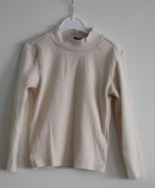 Ecru shirt met hoge kraag maat 98-104